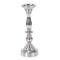 Silver Aluminum Traditional Pillar Candle Holder
